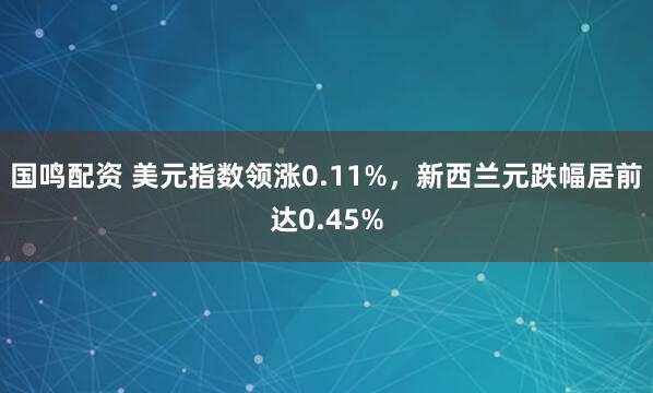 国鸣配资 美元指数领涨0.11%，新西兰元跌幅居前达0.45%